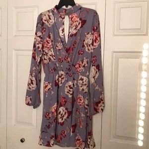 Purple floral dress